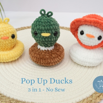 3 in 1 Pop-Up Ducks amigurumi pattern by Crochet Pattern By Nina