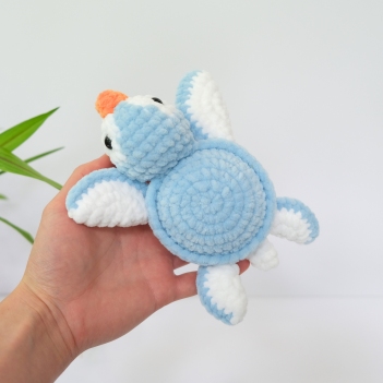 Penguin Turtle - Low Sew amigurumi pattern by Crochet Pattern By Nina