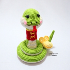 The Prosperity Snake amigurumi pattern by Little Bamboo Handmade