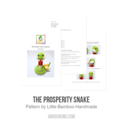 The Prosperity Snake amigurumi pattern by Little Bamboo Handmade