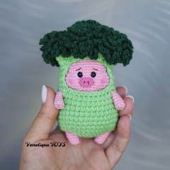 Piggy in a Broccoli Costume amigurumi pattern by VenelopaTOYS