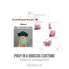 Piggy in a Broccoli Costume amigurumi pattern by VenelopaTOYS