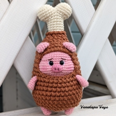 Piggy in a Chicken Drumstick Costum amigurumi pattern by VenelopaTOYS