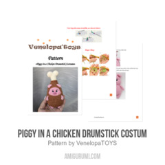 Piggy in a Chicken Drumstick Costum amigurumi pattern by VenelopaTOYS