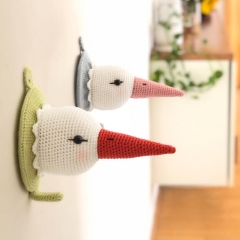 Wall Mount & Hook, Stella the Stork amigurumi pattern by Pepika