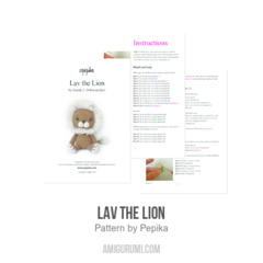 Lav the Lion amigurumi pattern by Pepika