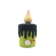 Halloween Frankenstein Candle amigurumi pattern by RoKiKi