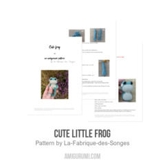 Cute little frog amigurumi pattern by La Fabrique des Songes