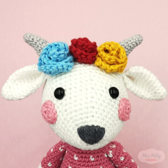 Long Leg Bibi the flowergoat  amigurumi by Mrs Milly