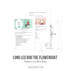 Long Leg Bibi the flowergoat  amigurumi pattern by Mrs Milly