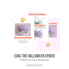 Earl the Halloween Spider amigurumi pattern by Cara Engwerda