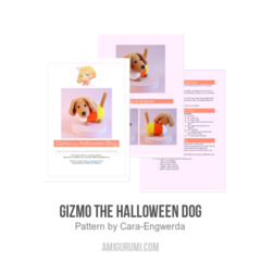 Gizmo the Halloween Dog amigurumi pattern by Cara Engwerda