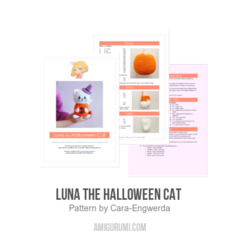 Luna the Halloween Cat  amigurumi pattern by Cara Engwerda