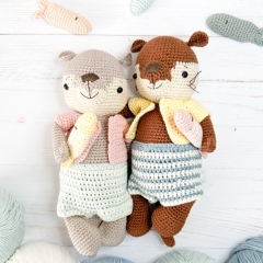 Archie & Bailey the Otters amigurumi pattern by Bluesparrow Handmade