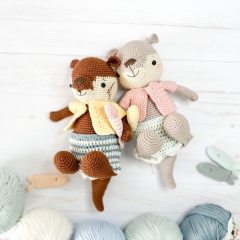 Archie & Bailey the Otters amigurumi by Bluesparrow Handmade