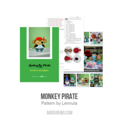 Monkey Pirate amigurumi pattern by Lennutas