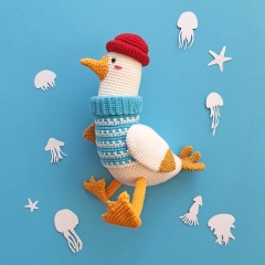 ERNEST THE SEAGULL amigurumi by Natura Crochet