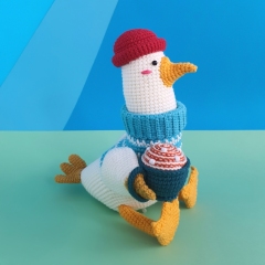 ERNEST THE SEAGULL amigurumi pattern by Natura Crochet