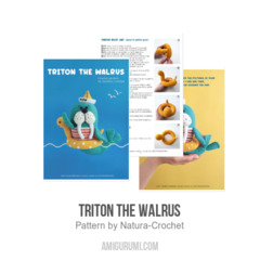 TRITON THE WALRUS amigurumi pattern by Natura Crochet