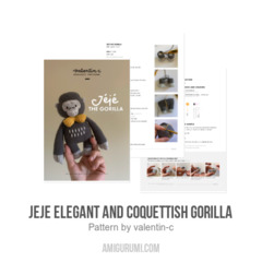 JEJE elegant and coquettish gorilla amigurumi pattern by valentin.c