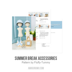 Summer break accessories amigurumi pattern by Fluffy Tummy