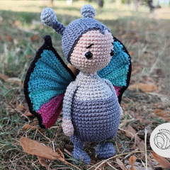 Crochet butterfly pattern amigurumi pattern by yarnacadabra