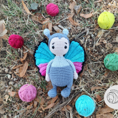 Crochet butterfly pattern amigurumi pattern by yarnacadabra