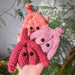 Cleo the clitoris - anatomical  amigurumi by Cosmos.crochet.qc