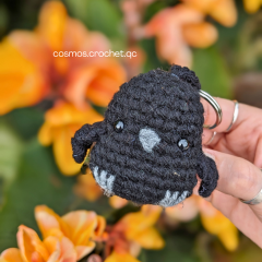 Dr plague and crow keychain combo amigurumi pattern by Cosmos.crochet.qc