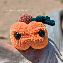 Grumpkin the Pumpkin amigurumi by Cosmos.crochet.qc