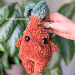 Grumpy the mandrake amigurumi pattern by Cosmos.crochet.qc