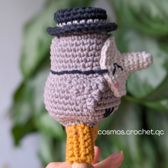 Mortimer the plague doctor  amigurumi pattern by Cosmos.crochet.qc