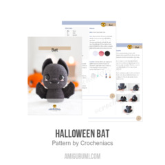 Halloween Bat amigurumi pattern by Crocheniacs