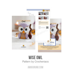 Wise Owl amigurumi pattern by Crocheniacs