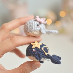 Whale amigurumi pattern - 2 sizes amigurumi pattern by O Recuncho de Jei