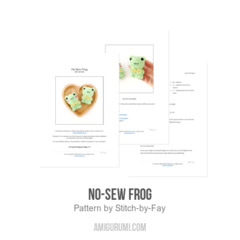 No-Sew Frog amigurumi pattern by Stitch by Fay