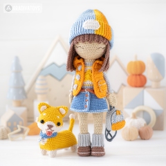 Friendy April with Timmy the Corgi amigurumi pattern by AradiyaToys