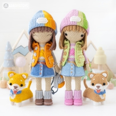 Friendy April with Timmy the Corgi amigurumi by AradiyaToys