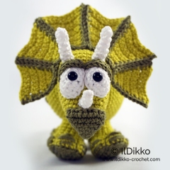 Trevor the Triceratops amigurumi pattern by IlDikko