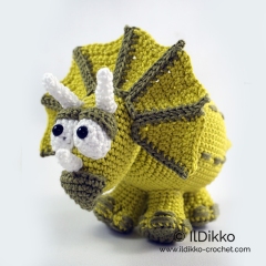 Trevor the Triceratops amigurumi by IlDikko