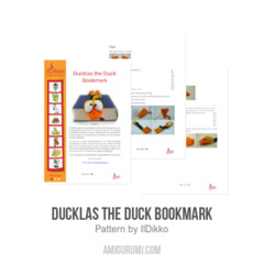 Ducklas the Duck Bookmark amigurumi pattern by IlDikko