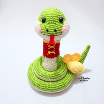 The Prosperity Snake amigurumi pattern by Little Bamboo Handmade