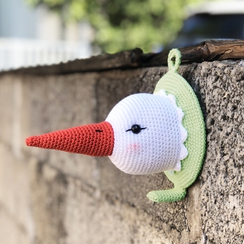 Wall Mount & Hook, Stella the Stork amigurumi pattern by Pepika