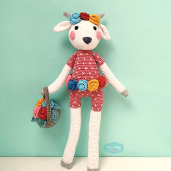 Long Leg Bibi the flowergoat  amigurumi pattern by Mrs Milly