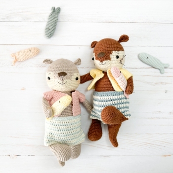 Archie & Bailey the Otters amigurumi pattern by Bluesparrow Handmade