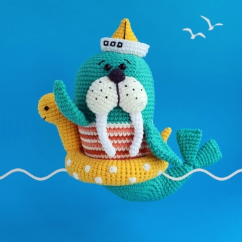 TRITON THE WALRUS amigurumi pattern by Natura Crochet