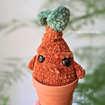 Grumpy the mandrake amigurumi pattern by Cosmos.crochet.qc