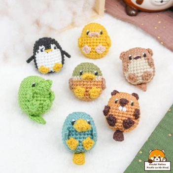 Pocket ChubBies - Splash Squad amigurumi pattern by Noobie On The Hook