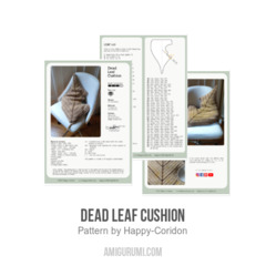 Dead leaf cushion amigurumi pattern by Happy Coridon