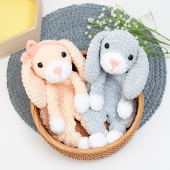 knotted bunny lovey amigurumi pattern by Diminu